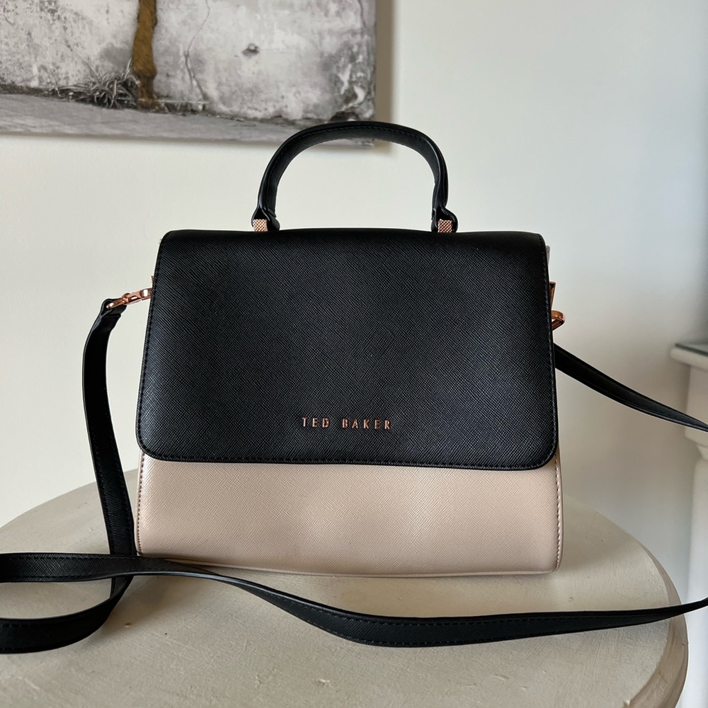TED BAKER TOP HANDLE SATCHEL WITH CROSS BODY STRAP